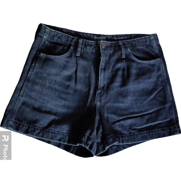 Banana Republic Shorts Womens Size 32 Black Denim High Rise Fit Mom High Waisted - Picture 1 of 9
